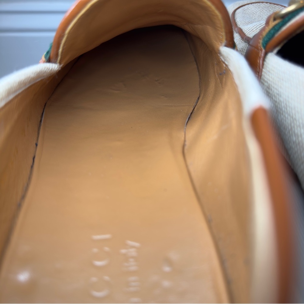 GUCCI Men’s Canvas Charlotte Vintage Horsebit Loafers - Picture 7 of 17